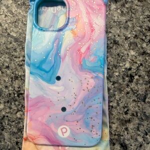 iPhone 14 Plus loopy Colorful Marble Phone Case